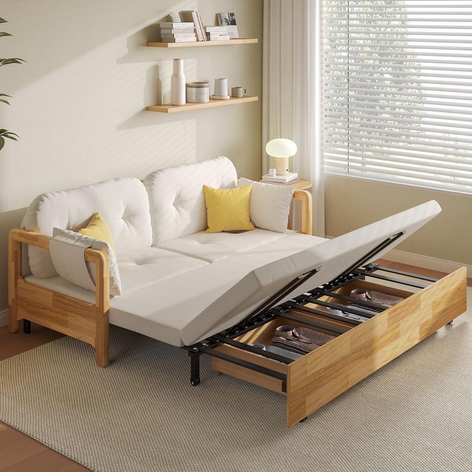 Bente Cotton Linen Upholstered Sofa Bed, 73"