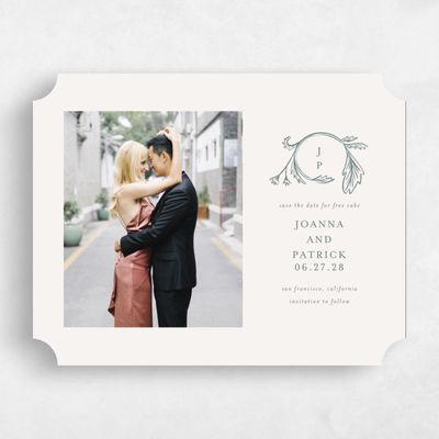 Blue Ticket Wedding Save the Date - Desrosiers Photo