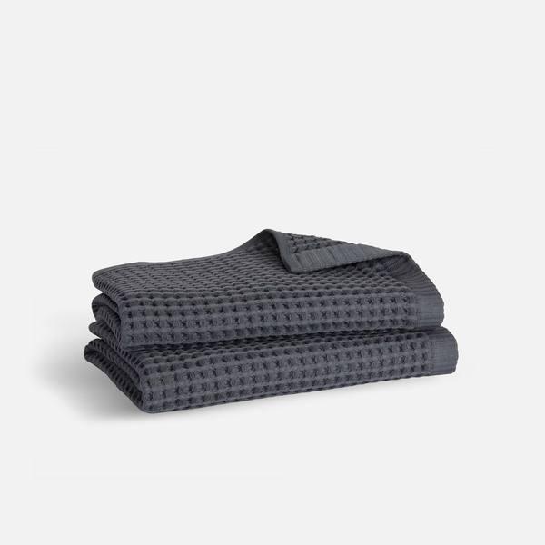 Waffle Hand Towels-Smoke color