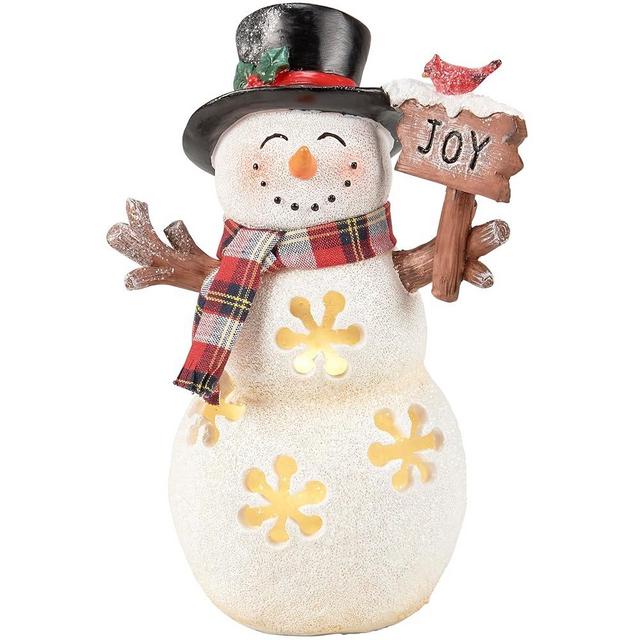 Primitives by Kathy Lighted Snowman Joy Figurine