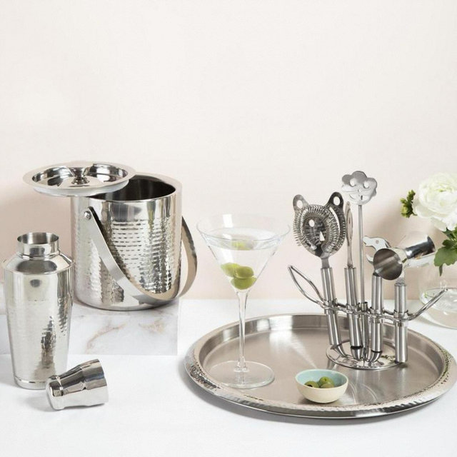 Hammered 9-Piece Bar Tool Set