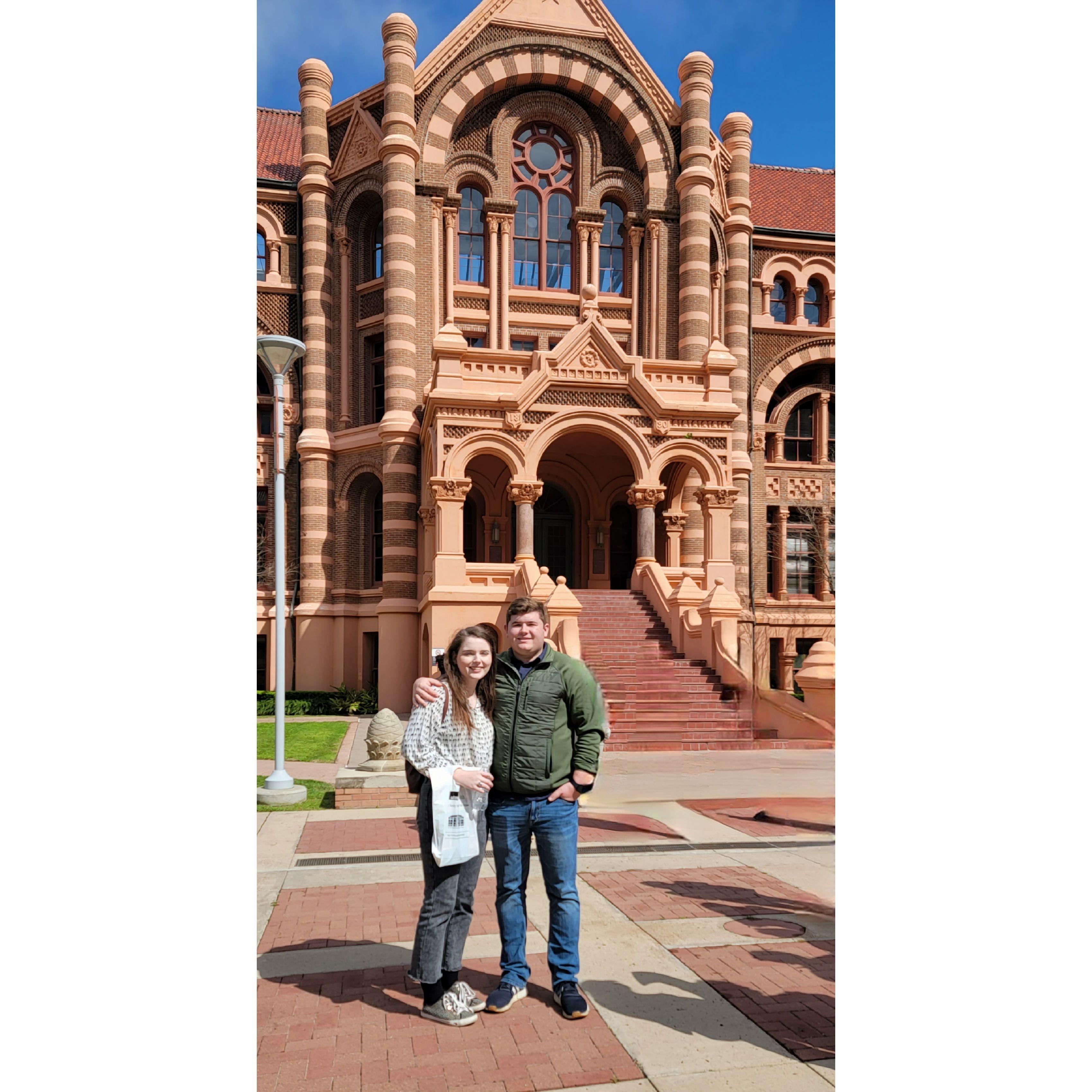 Our first time visiting UTMB, one year before Annie's acceptance to medical school!