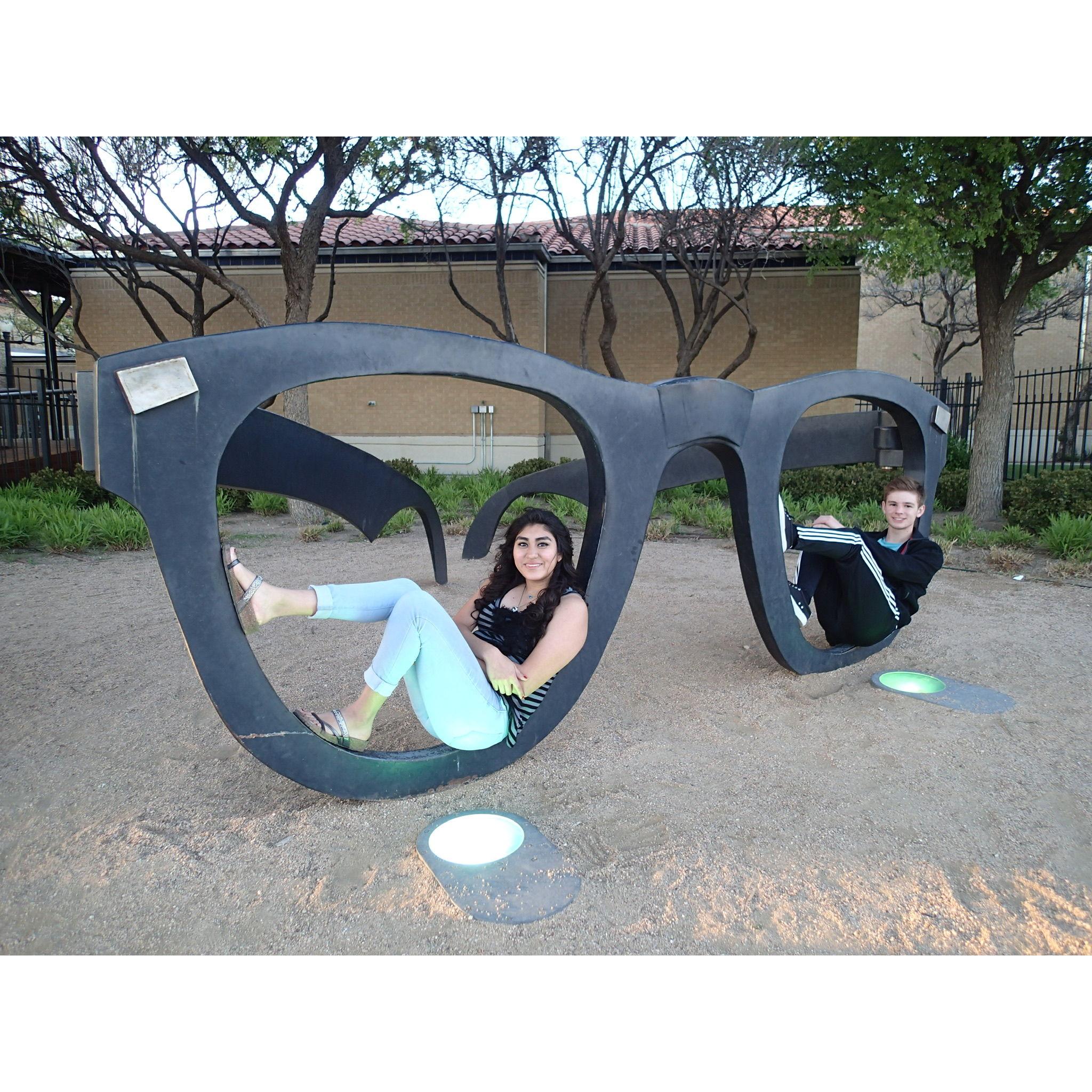 Buddy Holly Sunglasses.
Lubbock Texas in March 2017