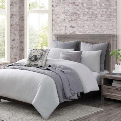 Bridge Street Logan Full/Queen Comforter Set in Grey/White