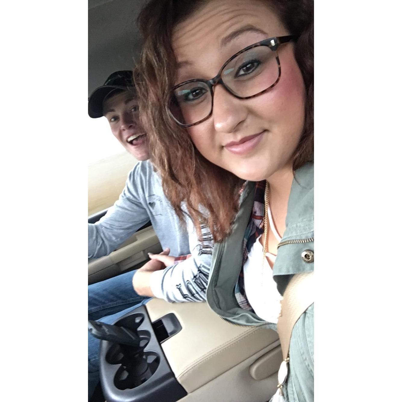 On our way to our first family dinner together 3 days after we started talking!
