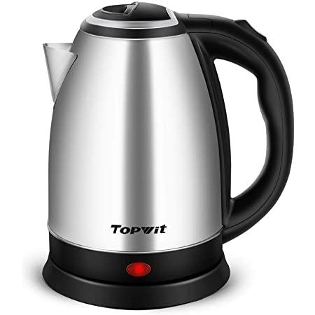Comfee 1.7L Stainless Steel Electric Tea Kettle, BPA-Free Hot Water Boiler, Cordless with LED Light, Auto Shut-Off and Boil-Dry Protection, 1500W Fast Boil, 8.66*5.91*9.65inch