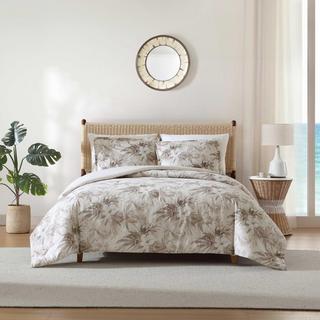 Beachway Blooms Cotton Linen 3-Piece Comforter Set