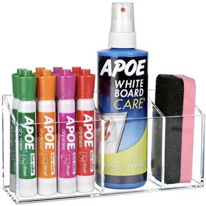Magnetic Dry Erase Marker Holder for Whiteboard, Anti-slip Magnet Pen Holder for Fridge Refrigeator, Acrylic Pencil Holder for Classroom Teacher, Office Desk Accessories, Locker Organizer