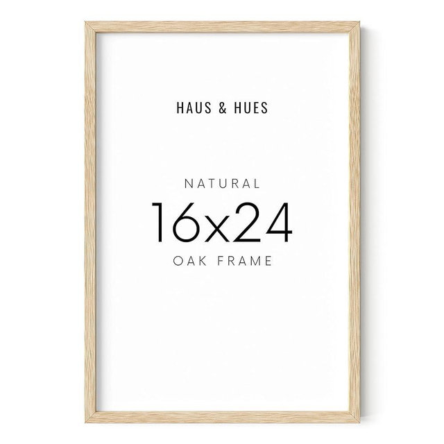 HAUS AND HUES 16x24 Frame - Set 1 16 x 24 Poster Frame, 16x24 Picture Frame Light Wood, 16x24 Picture Frame, 16x24 Frame Wood, 16 By 24 Inch Picture Frame, 16x24 Photo Frame (Beige Frame)