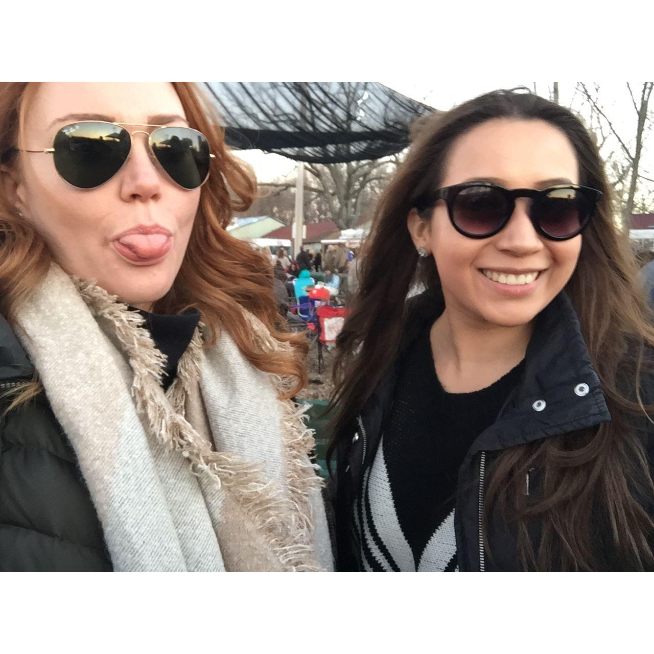 November 2015: We drank to many glasses of wine at Laurita Winery in NJ; our first of many wineries together.