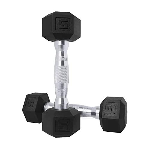 CAP Barbell SDPP-010 Color Coated Hex Dumbbell, 5 lb Pair