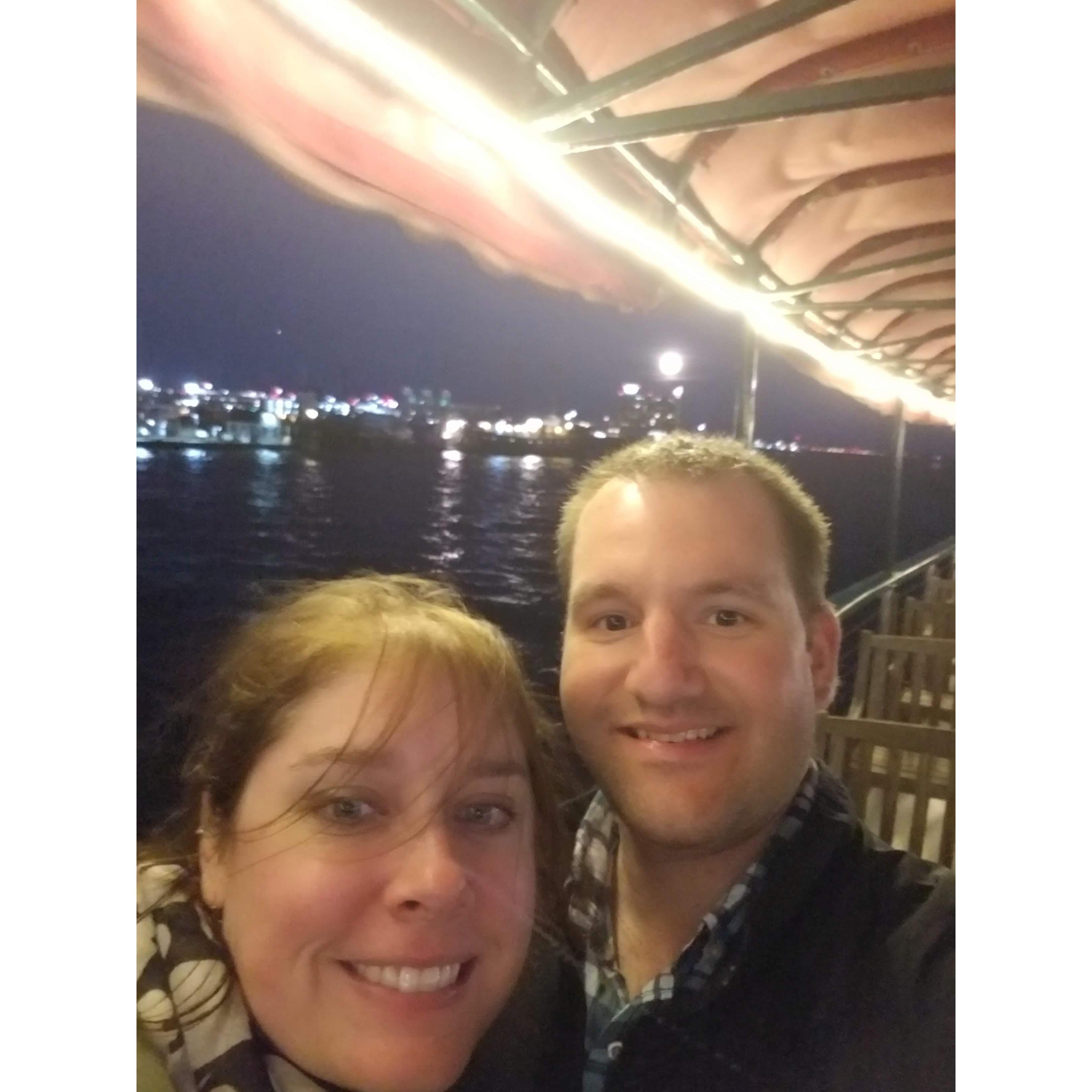 Full Moon and our Wedding Venue in the background!