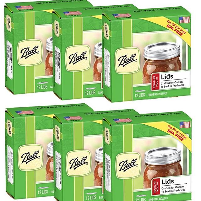 Ball Wide Mouth 64 oz half gallon mason Jars with Lids and Bands 6-Pack  bundled With, KangarooBands Jar Opener, and Package Of Jar Labels Canning