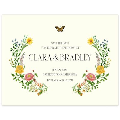 Orange Wedding Digital Save the Date - Merryton Landscape