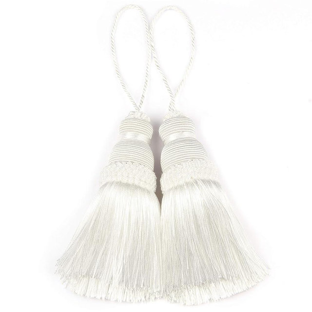 BEL AVENIR Tassel Key Tassel with Loops Handmade Craft Charms DIY Accessories Elegant Soft Making Curtain Home Decoration