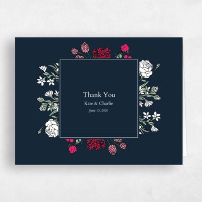 Navy Blue Wedding Thank You - Smith and Mills