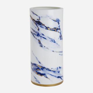 Bone China Marble Azure Tall Vase