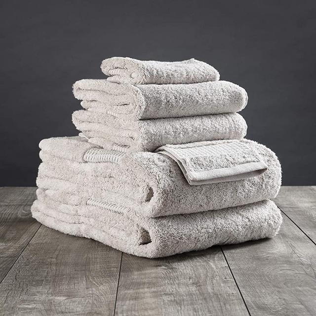 Delilah Home Sustainable Living 100% Organic Cotton Bath Towels, 6 Piece Set (2pcs 13x13, 2pcs 16x30, 2 pcs 30x54), Natural
