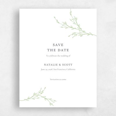 White Wedding Save the Date - Normandy Classic