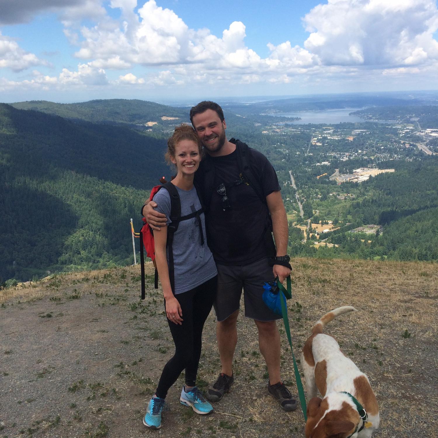 Our first PNW hike with Bubba
