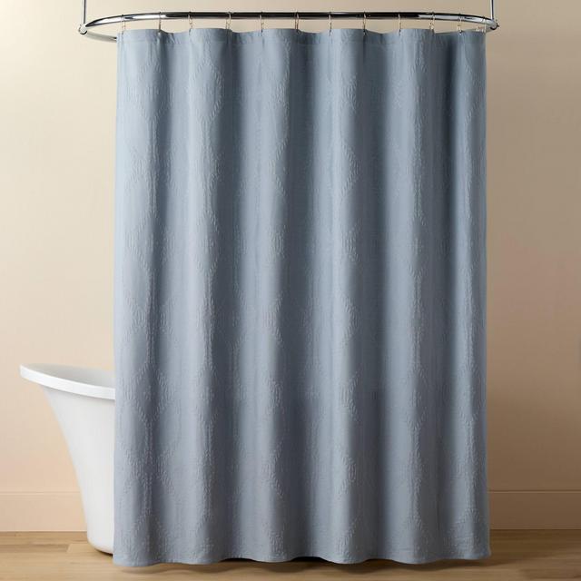 Trellis Pattern Shower Curtain Washed Blue - Hearth & Hand™ with Magnolia