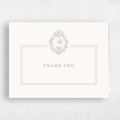 Pewter Gray, Grey Wedding Thank You - Lockwood Landscape