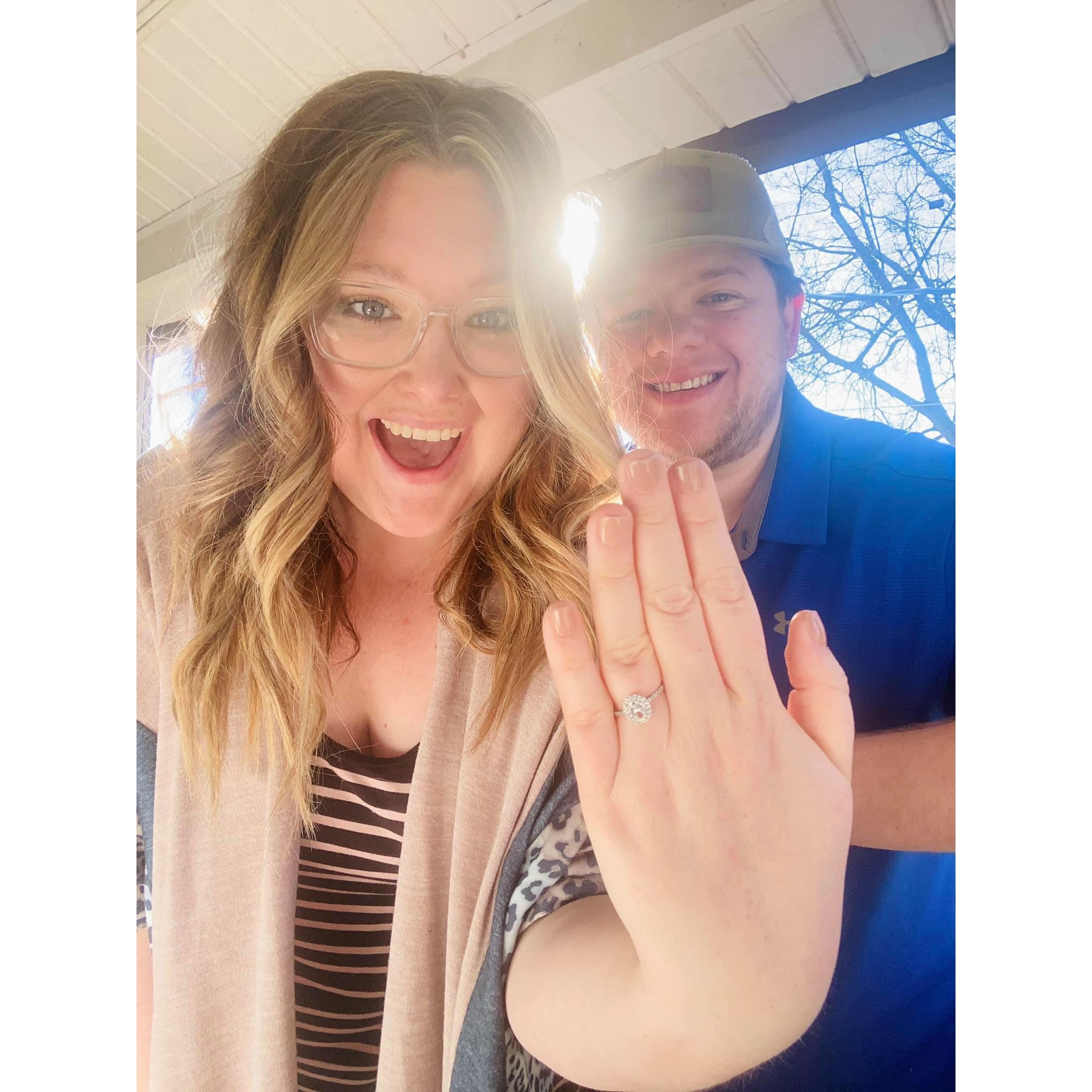 Our engagement = one of the best days of my life