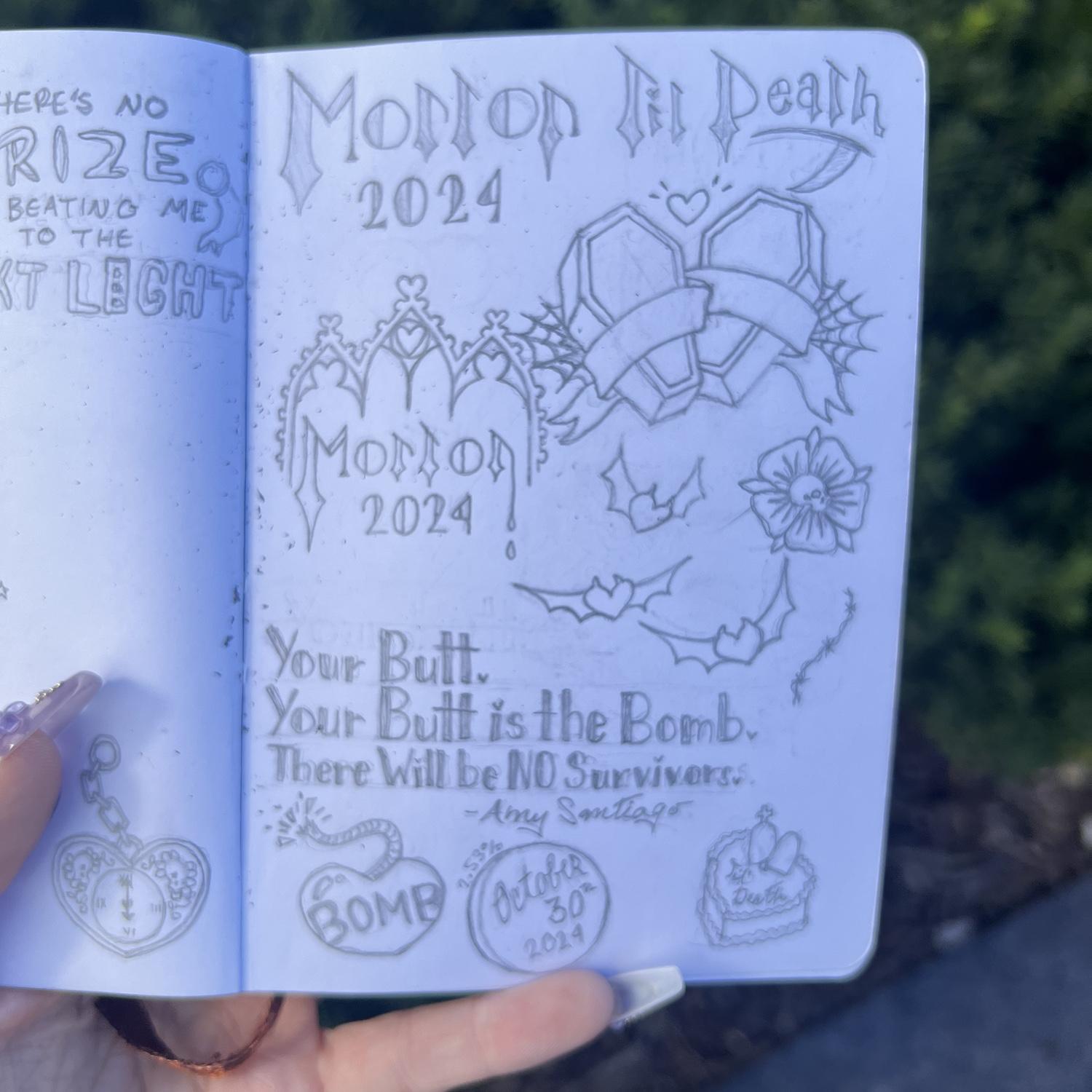 Sketches for elopement announcement stickers