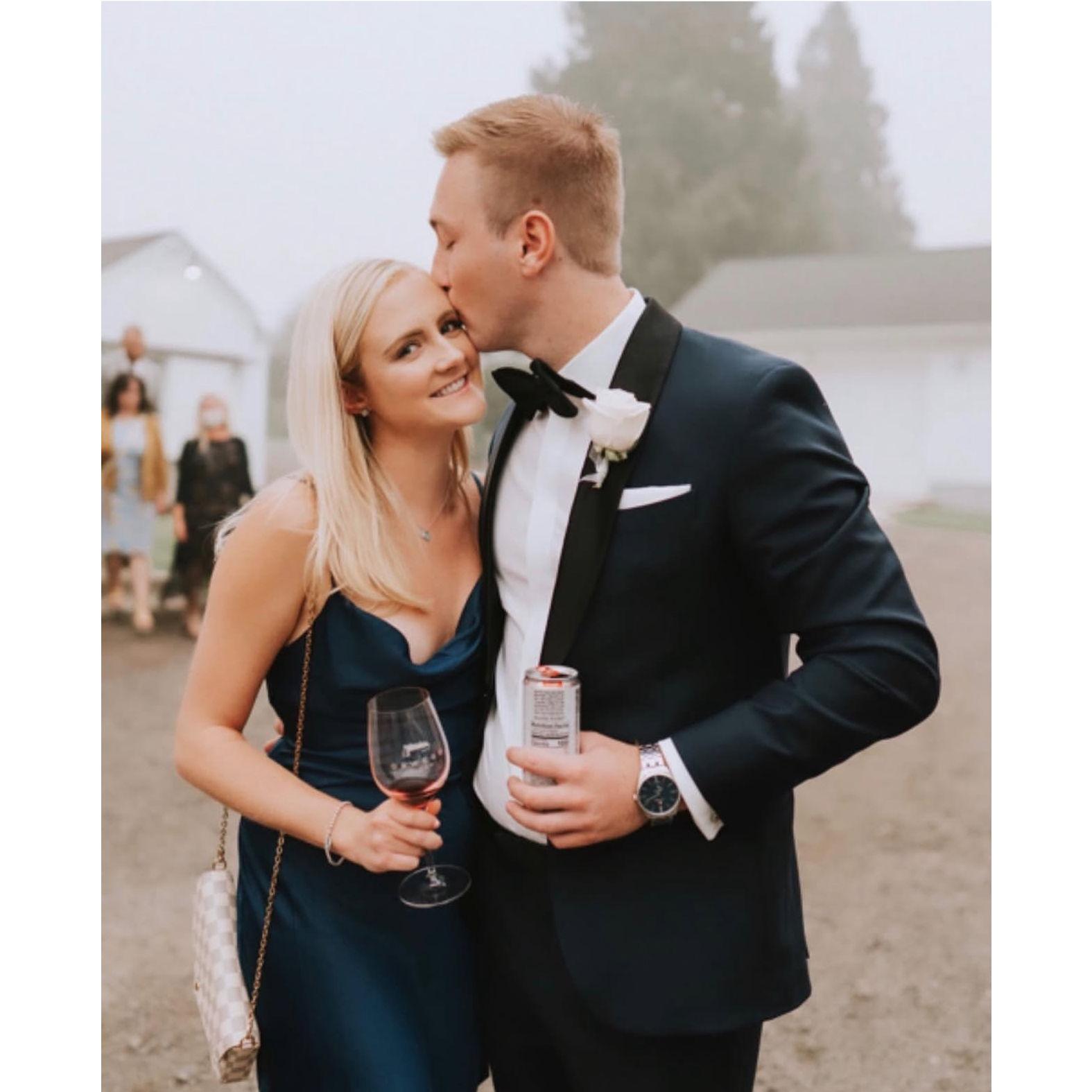 We absolutely love attending our friends' and family members' weddings! Since 2020, we have attended 19 weddings together! This photo is from Lindsay and Tyler's wedding in Portland, Oregon!