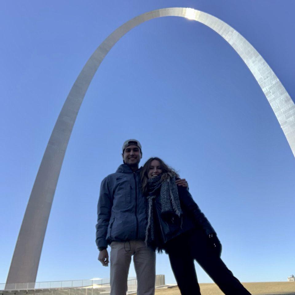 Our very first trip together to St. Louis, Missouri!