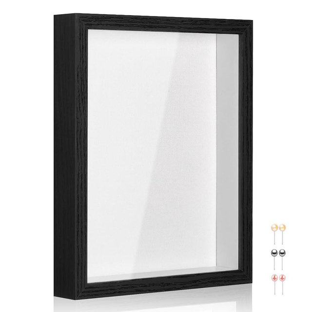 MUXIUNT 16x20 Shadow Box Picture Frame Display Case with Soft Linen Back-Thickened Panel,Large Black Deep Shadow Box Frame 16x20 for Jersey Graduation Items Flower Photo Craft Memorial