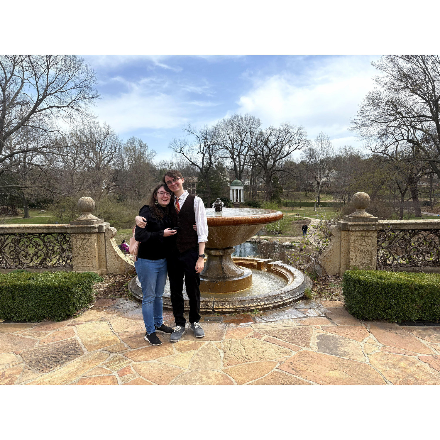 A friendly lady took a pic of us after the proposal.