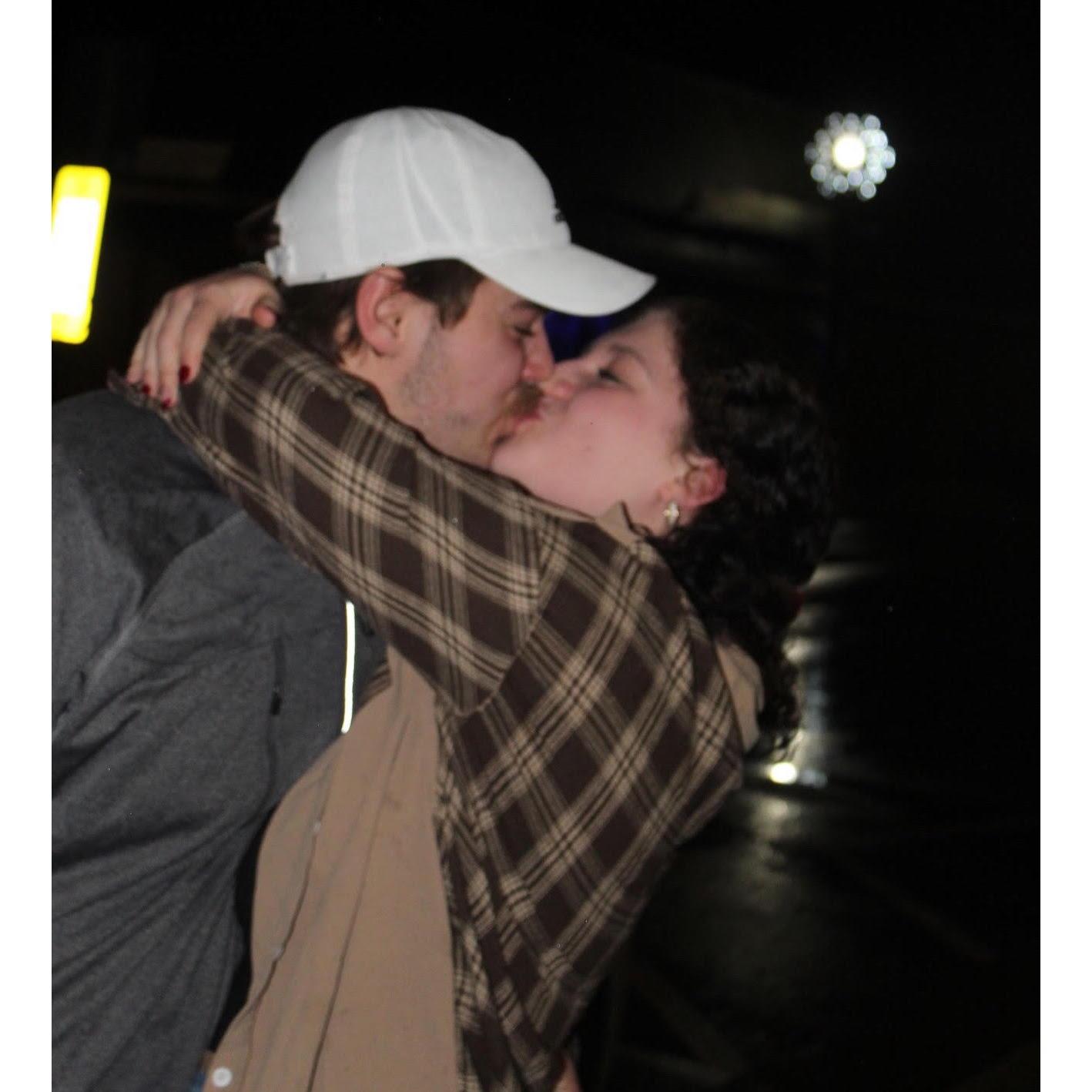 Us on date night! Peyton had captured us at the right time!