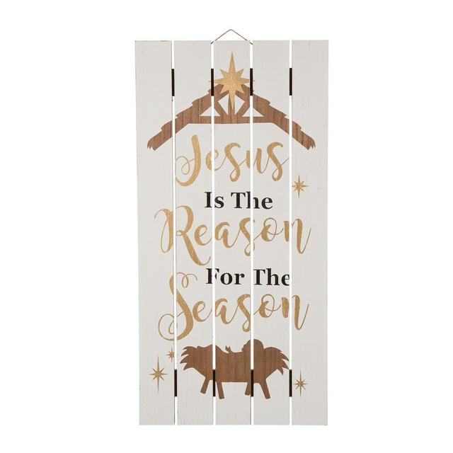 Glitzhome Wooden Nativity Wall Decor