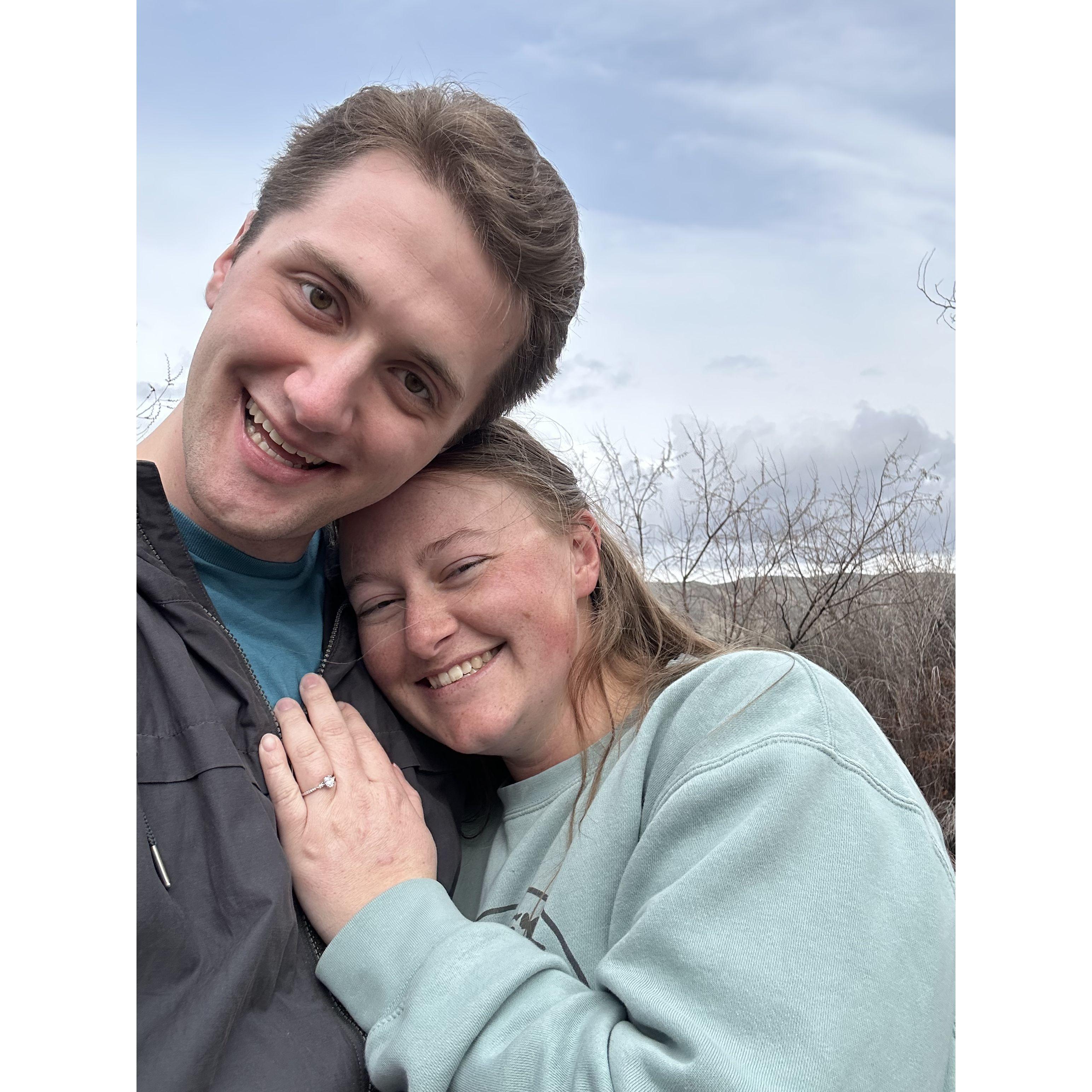 A snap a few moments after the proposal...