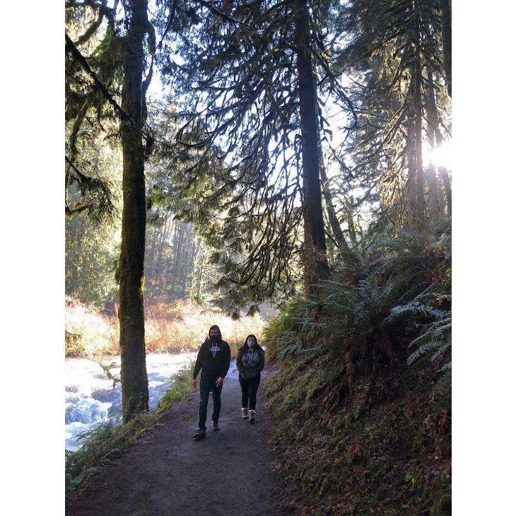 Silver Falls Planet Fitness Hike - The first photo ever taken of us