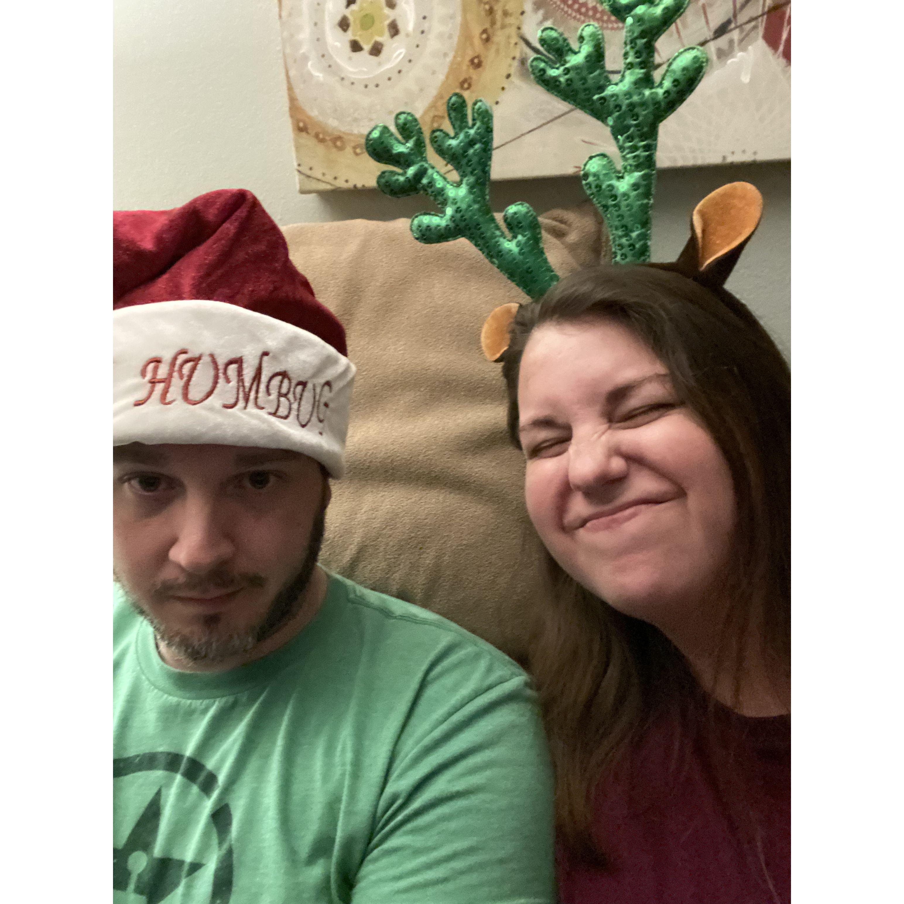Josh shows his spirit for christmas :D