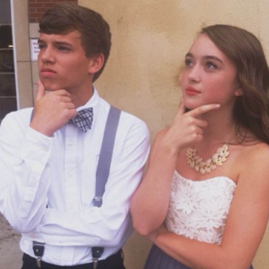 The moment when Jack escorted me for freshman homecoming court - as a friend of course.