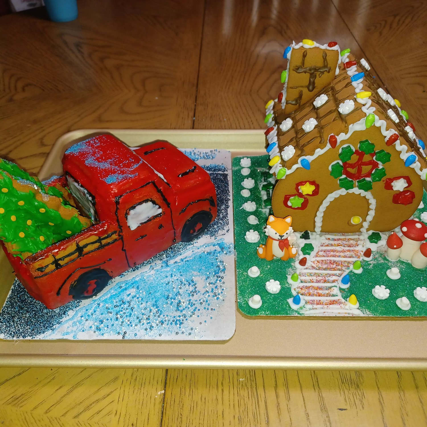 Our first gingerbread houses.