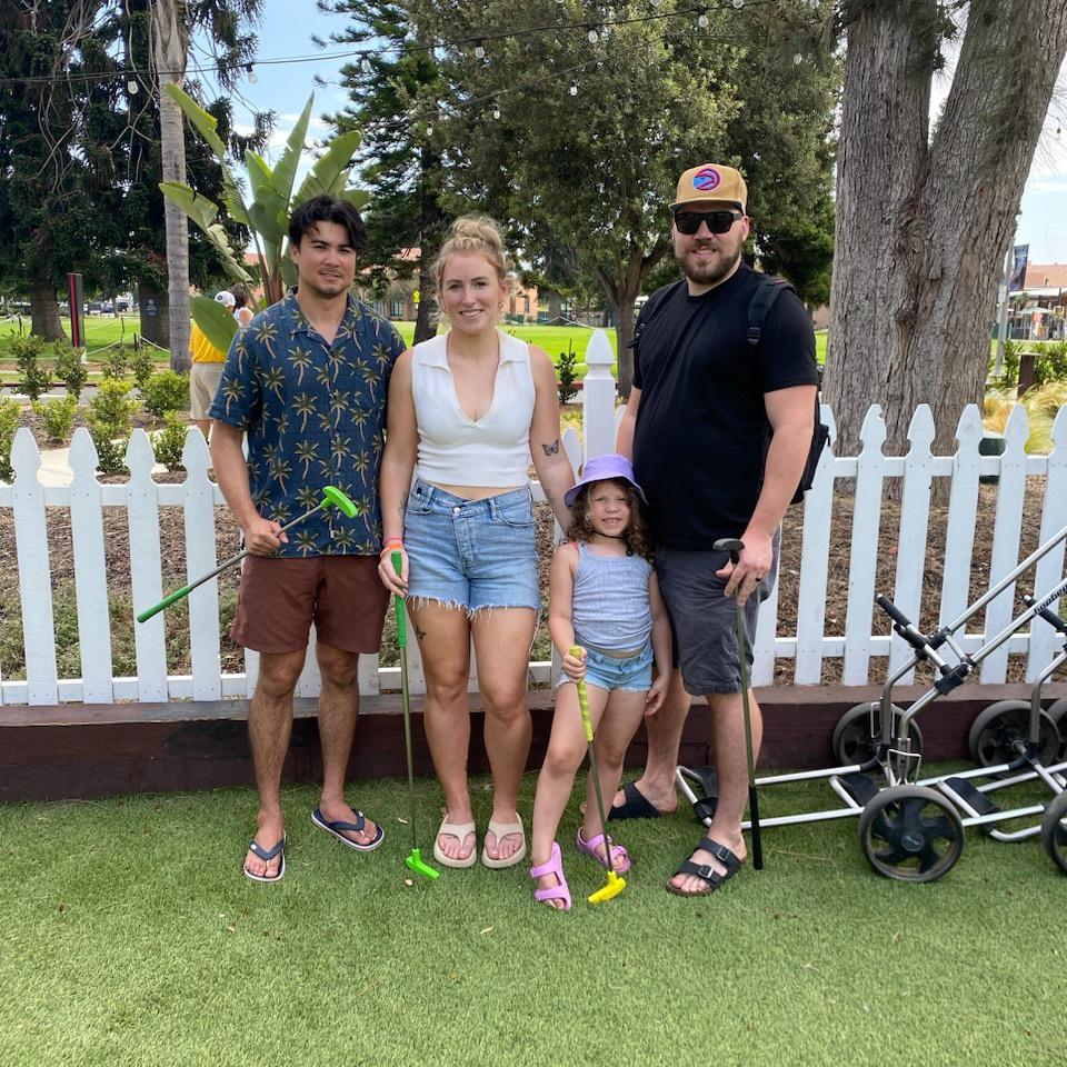 Amber's brother Casey, his wife Aleshia, and their daughter Aubree visiting in San Diego!