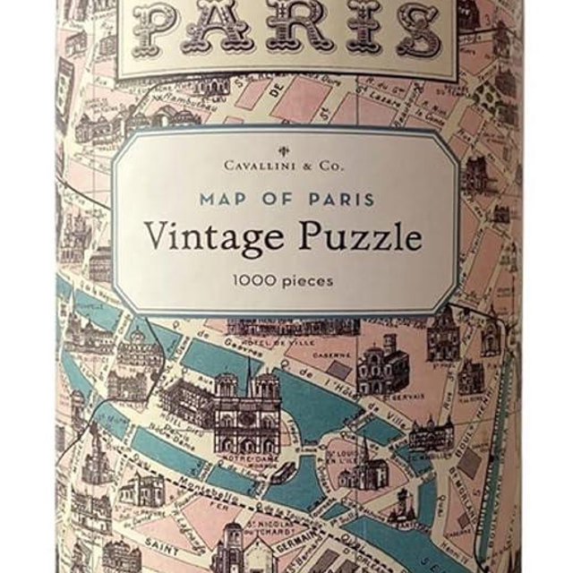 Cavallini Puzzles - Paris Map 1,000 Piece Puzzle