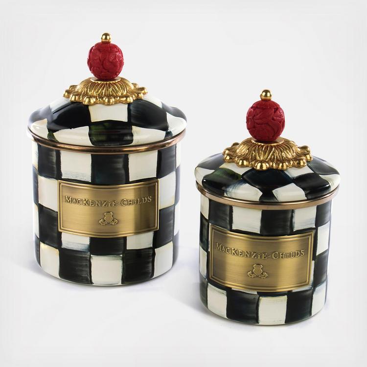 MacKenzie-Childs, Courtly Check Canister | Zola