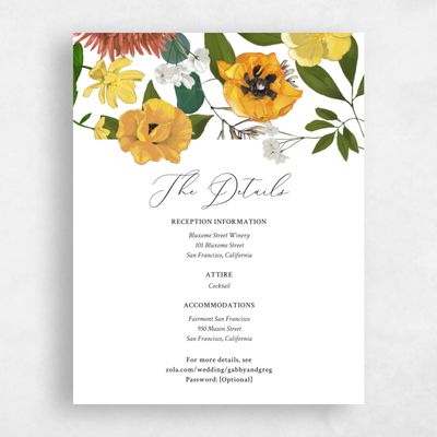 Yellow Wedding Enclosure - Blossom