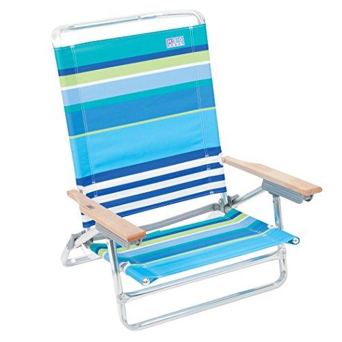Rio Brands 5 Position Classic Lay Flat Beach Chair
