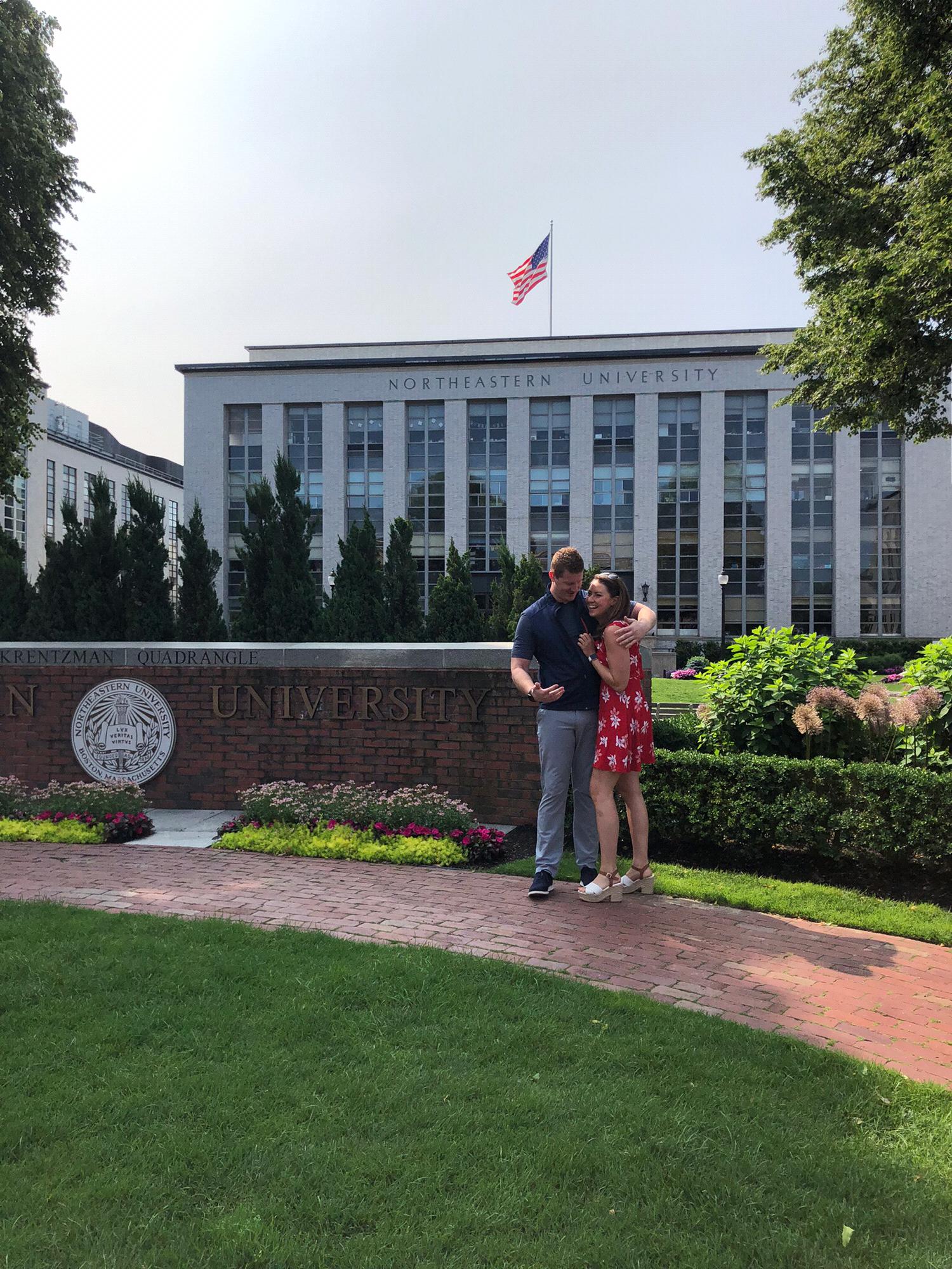 Visiting Julie's alma mater