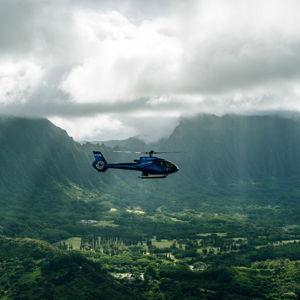 Helicopter ride over the island excursion