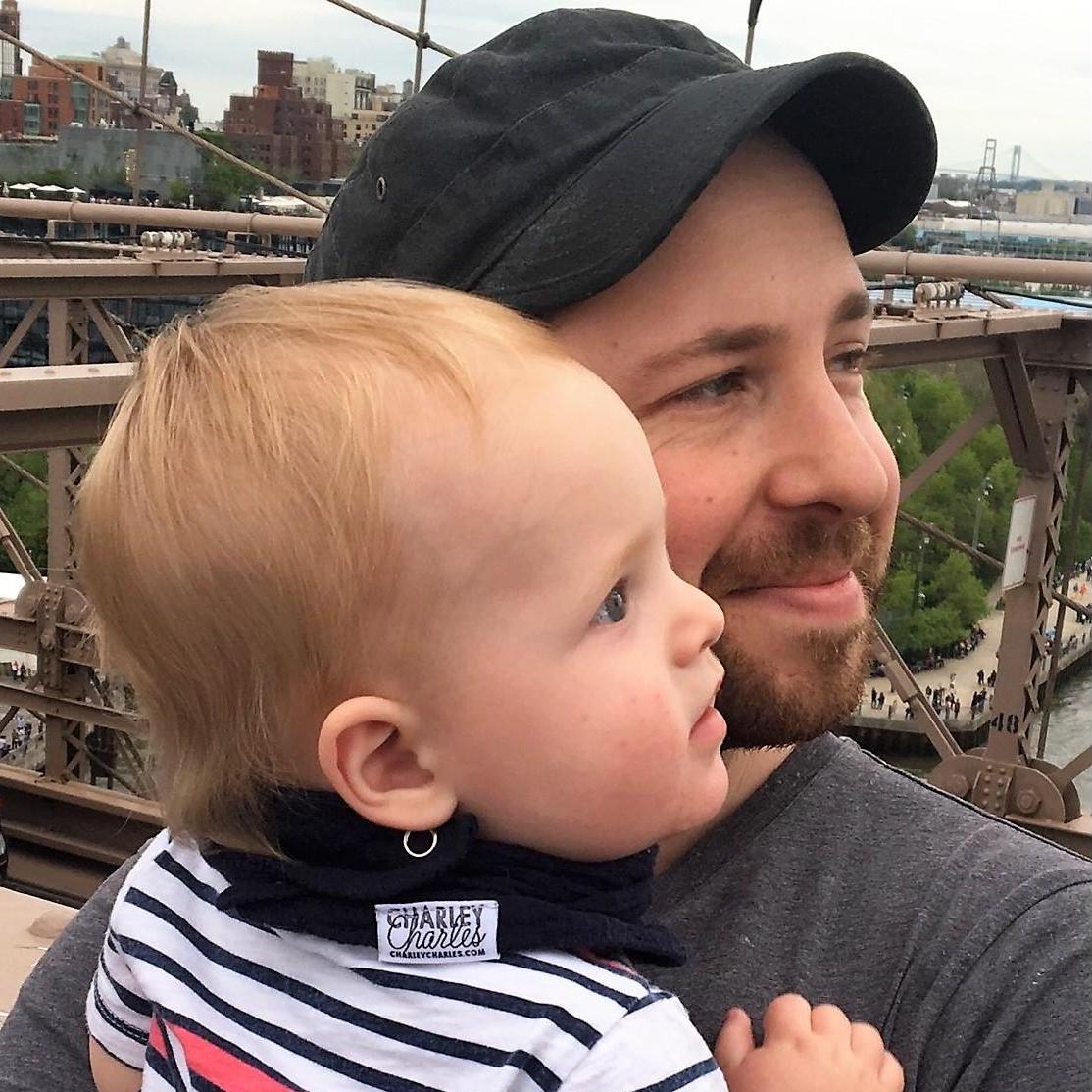 Adam Carpenter with his and Alicia's son Kieran.