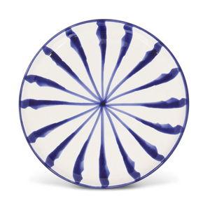 Dinner plate with candy cane stripes