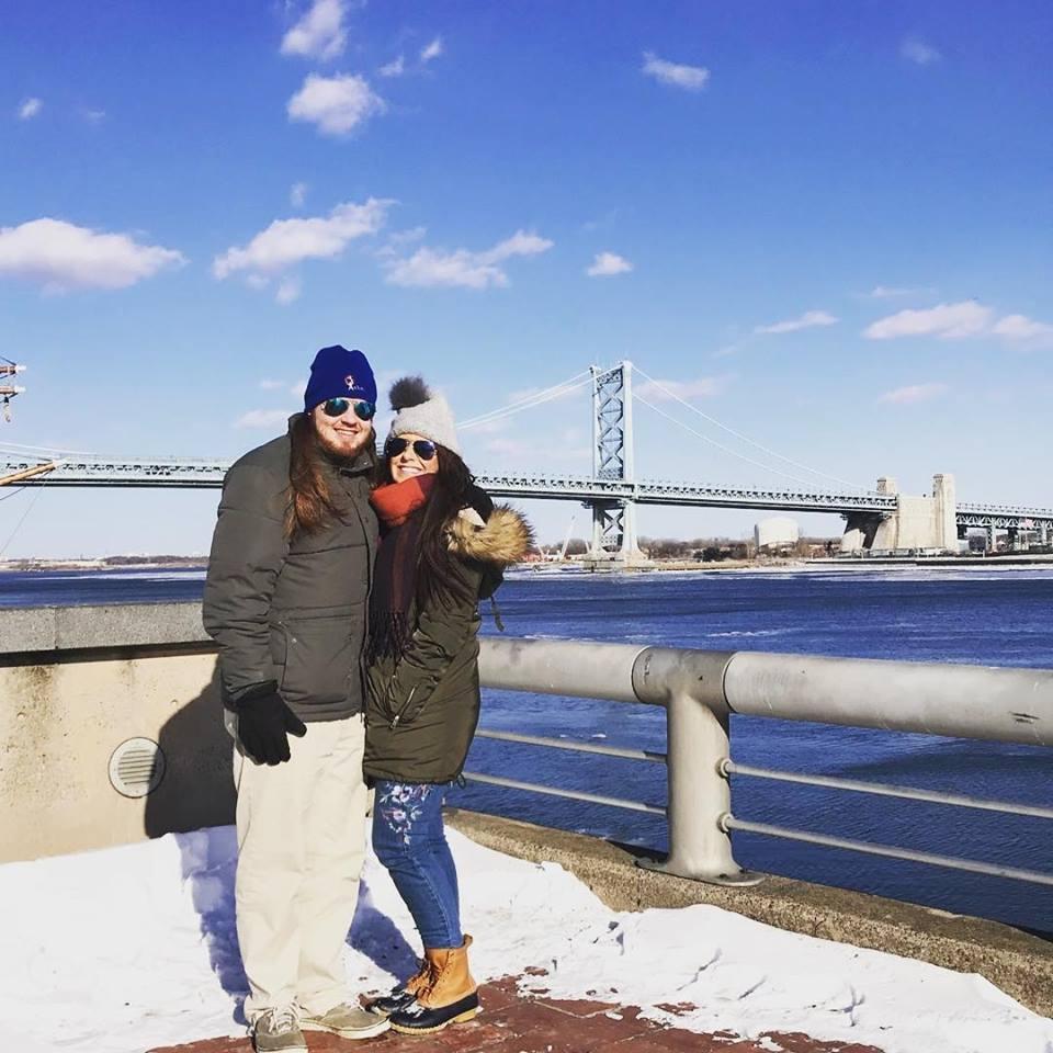 Checking out Philadelphia in January 2018. It was 9 degrees!