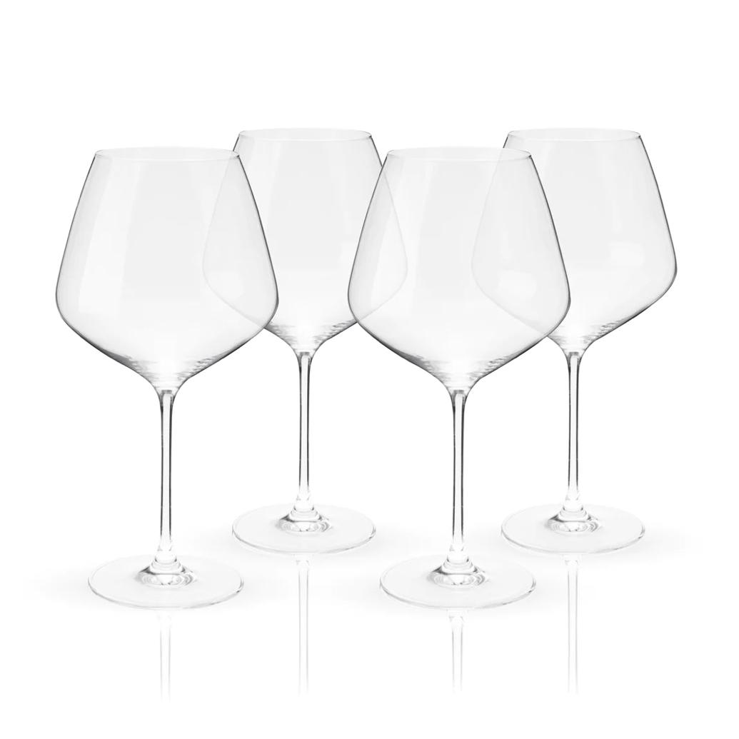 Reserve Inez Crystal Burgundy Glasses